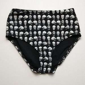 Hot Topic High Rise Skull Bathing Suit Bottoms